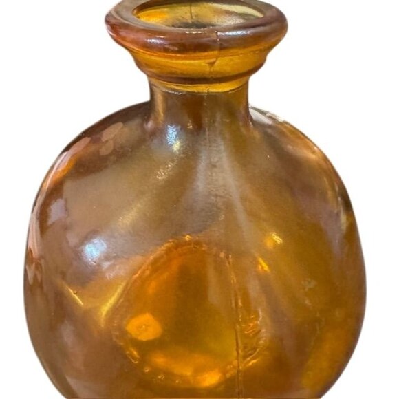 Amber Glass Vase By Vidrios San Miguel Hand Made In Spain - Picture 2 of 6